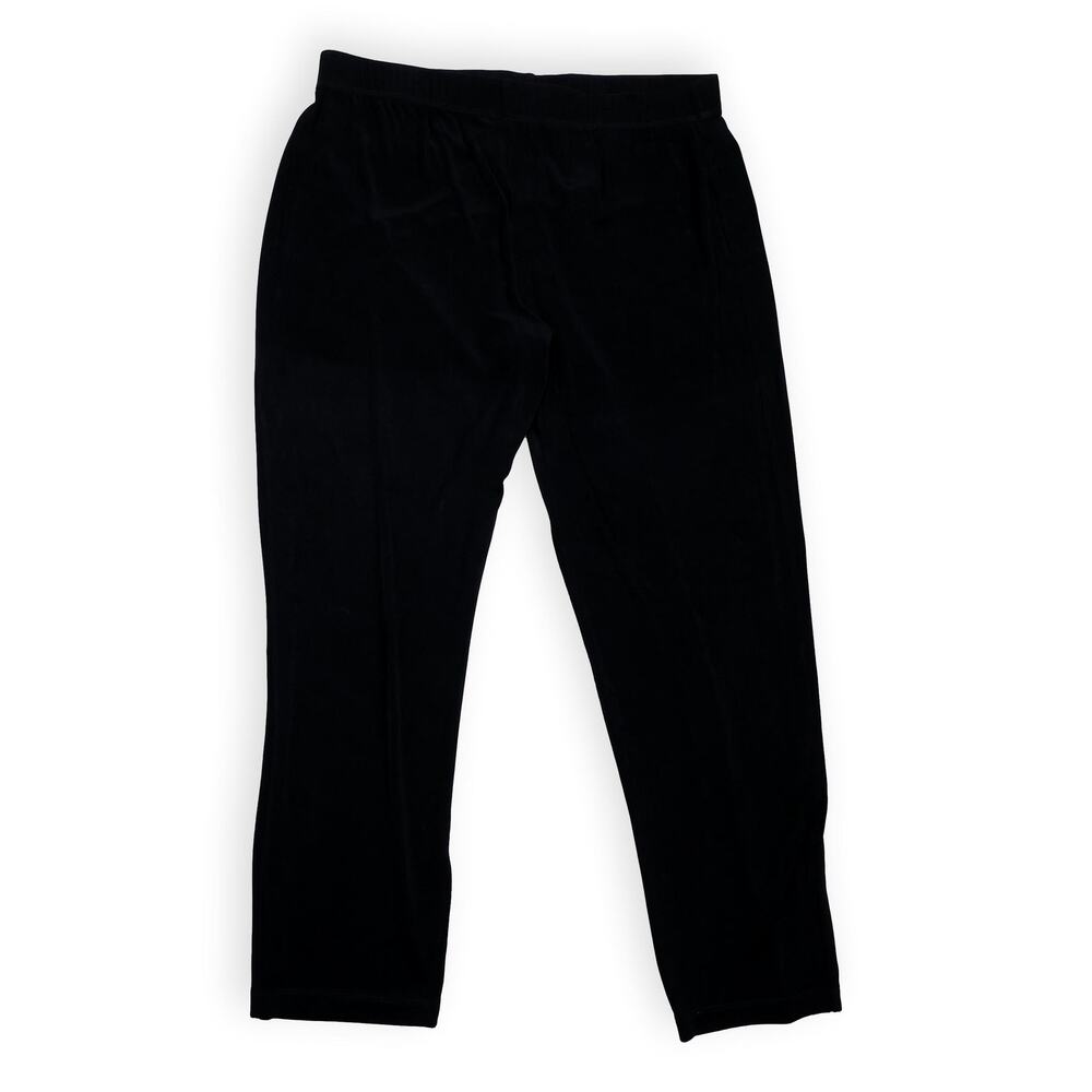 Chico's Travelers Black Elastic Waist Knit Trousers Pants 10 (Size 2)